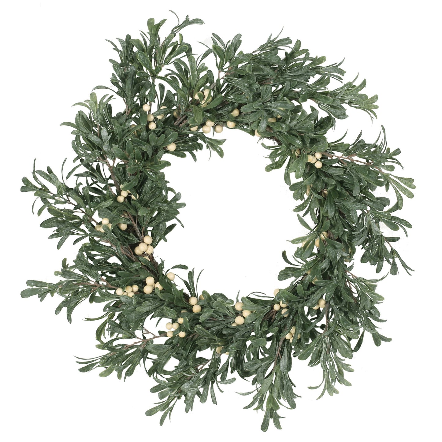 29-inch Snowberry Wreath – Elegant Winter Charm with White Berries, Perfect for Front Door, Christmas Decor 2024