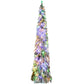 7 ft Slim Snow-Flocked Christmas Tree – Pre-Lit with 350 LED Lights, Ideal Holiday Decor for Small Spaces 2024