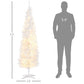 6' Pre-Lit Slim Noble Fir Christmas Tree - 200 Warm White LED Lights & 390 Tips, Perfect for Holiday Decor 2024