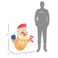 Inflatable Gingerbread Man Christmas Decor – 41.3" LED Lit with Gift Box & Candy Cane, Outdoor Safe, Holiday Decor 2024