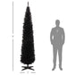 8 ft Slim Pencil Black Christmas Tree – Lush & Full Holiday Decoration for Home, Perfect for Christmas 2024