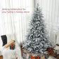 7 ft Snow-Flocked Christmas Tree – Realistic Indoor Holiday Decor with 1401 Tips for Festive Christmas 2024