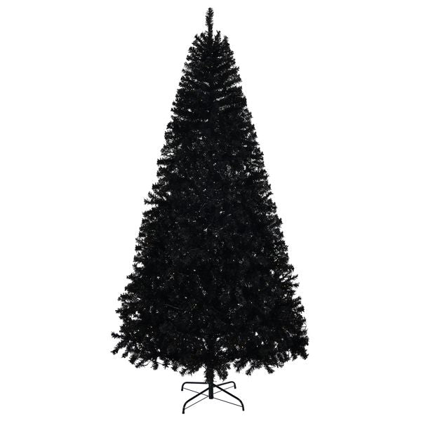 8 FT Pre-Lit Black Christmas Tree – Realistic Pine Design with 550 LED Lights and Remote Control, Perfect Holiday Decor for Home & Office 2024