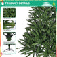 4.5 Ft Premium Hinged Christmas Tree – Full Spruce Design with 663 Tips, Easy Assembly Holiday Decor for Indoor Use 2024