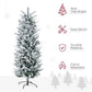 6 ft Snow-Flocked Slim Pencil Christmas Tree – Realistic Indoor Holiday Decor for Small Spaces 2024