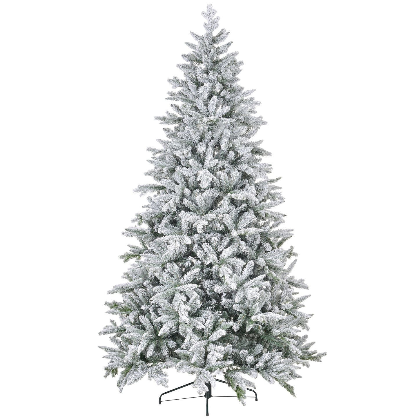 8ft Snow-Flocked Artificial Christmas Tree – Realistic Holiday Decor with 2003 Tips, Perfect for Home & Office Christmas 2024