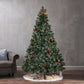 7 ft Snow-Flocked Cashmere Christmas Tree with 900 LED Lights & 75 Pine Cones – Festive Holiday Decor for Home 2024