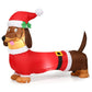 5 Feet Inflatable Christmas Dog Decoration – LED Lit with Built-in Lights, Outdoor Safe, Holiday Decor 2024