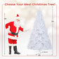 7 ft Realistic White Christmas Tree – Eco-Friendly PVC with Metal Stand, Perfect Holiday Decor for Christmas 2024