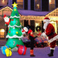 8FT LED Inflatable Santa and Snowman Christmas Tree Decoration for Outdoor Holiday Festivities