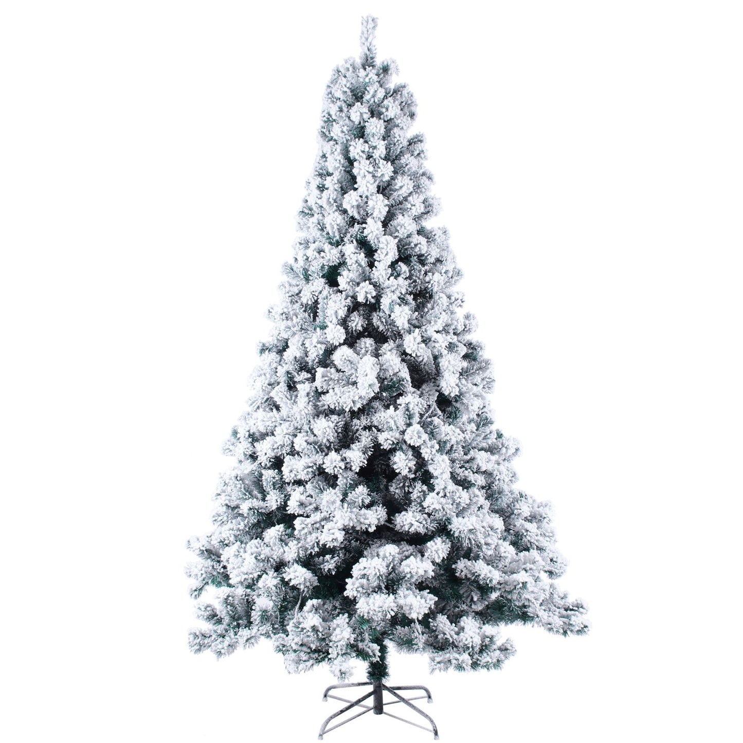 6ft Snow-Flocked Tied Light Christmas Tree – Realistic Holiday Decor with Sturdy Metal Base for Christmas 2024