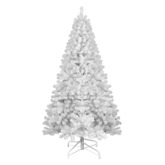 7.5 ft Fluffy White Artificial Christmas Tree – Eco-Friendly Fireproof PVC, Easy Assembly for Holiday Decor 2024