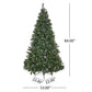 7 ft Frosted Christmas Tree with Pine Cones and Red Berries – Elegant Holiday Decor for Home, Christmas 2024