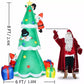 8FT LED Inflatable Santa and Snowman Christmas Tree Decoration for Outdoor Holiday Festivities