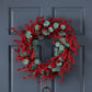 29" Lightweight Eucalyptus & Berry Wreath – Festive Holiday Decor for Front Door, Christmas 2024