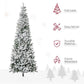 9 ft Snow-Flocked Artificial Christmas Pencil Tree – Realistic Holiday Decor for Home & Office 2024