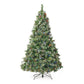 7 ft Snow-Flocked Cashmere Christmas Tree with 900 LED Lights & 75 Pine Cones - Perfect Holiday Decor for Christmas 2024