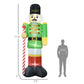 Inflatable Green Walnut Soldier Decoration – 141.7" Tall with LED Lights, Outdoor Safe, Christmas Decor 2024