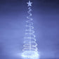 5 Ft Lighted Spiral Christmas Tree with 182 Cool White LEDs - Battery Operated Outdoor Decor for Holiday 2024