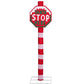 Outdoor Santa Stop Here Sign – 13.5"x13.5"x52" Durable Christmas Decoration for Yard, Festive Holiday Decor 2024