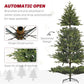 12ft Realistic Green Christmas Tree – Hinged Design with 8410 Tips, Perfect Indoor Holiday Decor for Christmas 2024