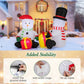 5ft Inflatable Snowman with Gift Boxes – LED Lit Holiday Decor for Outdoor Use, Christmas 2024