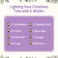 Pre-lit Christmas Artificial Tree 4-Piece Set, Garland, Wreath and Set of 2 Entrance Trees, X-mas with LED Lights, PVC Festival Celebration Set, Purple