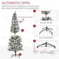 6 ft Slim Snow-Flocked Pencil Christmas Tree – Realistic Indoor Holiday Decor for Festive Celebrations 2024