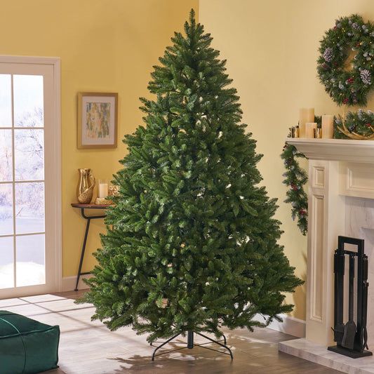 7 ft Unlit Norway Hinged Christmas Tree with 2231 Tips – Classic Holiday Decor for Home, 2024