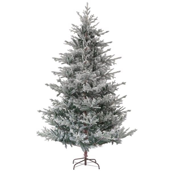 “6 ft Snow-Flocked Nordic Pine Christmas Tree – Realistic Indoor Holiday Decor for Christmas 2024”