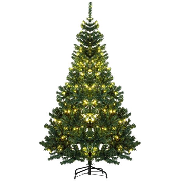 6 ft Pre-Lit Artificial Christmas Tree – Festive Holiday Decor with 250 LED Lights, Perfect for Home Christmas 2024