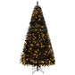 8 FT Pre-Lit Black Christmas Tree – Realistic Pine Design with 550 LED Lights and Remote Control, Perfect Holiday Decor for Home & Office 2024