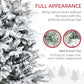 9 ft Snow-Flocked Pine Christmas Tree with 616 Realistic Cedar Branches – Auto Open Holiday Decor for Home 2024