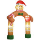 Inflatable Gingerbread Man Arch with LED Lights – 76.8" Holiday Decor for Indoor/Outdoor Use, Christmas 2024