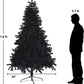 8' Black Premium Artificial Christmas Tree with Sturdy Metal Stand - Unique Holiday Decor for Home & Office 2024