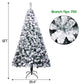 6FT Realistic Snow-Flocked Christmas Tree with 750 Branches - Perfect Holiday Decor for Christmas 2024