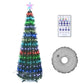 6 ft Pre-Lit Colorful Christmas Tree with RGB LED Lights & Star Finial – Festive Holiday Decor for Home & Office 2024