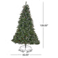 9 ft Glitter Bristle Hinged Christmas Tree with 72 Red Berries & 73 Pine Cones, 2099 Tips, Ideal Holiday Decor for Christmas 2024