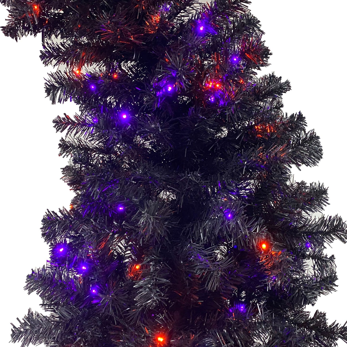 6FT Bendable Black Christmas Hat Tree with 300 LED Lights - Unique Holiday Decoration for Christmas & Halloween Celebrations