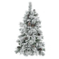 4FT Pre-Lit Snow Flocked Christmas Tree with Pine Cones – Artificial Holiday Decor, 120 Multi-Color LED Lights, Perfect for Home & Office Christmas 2024