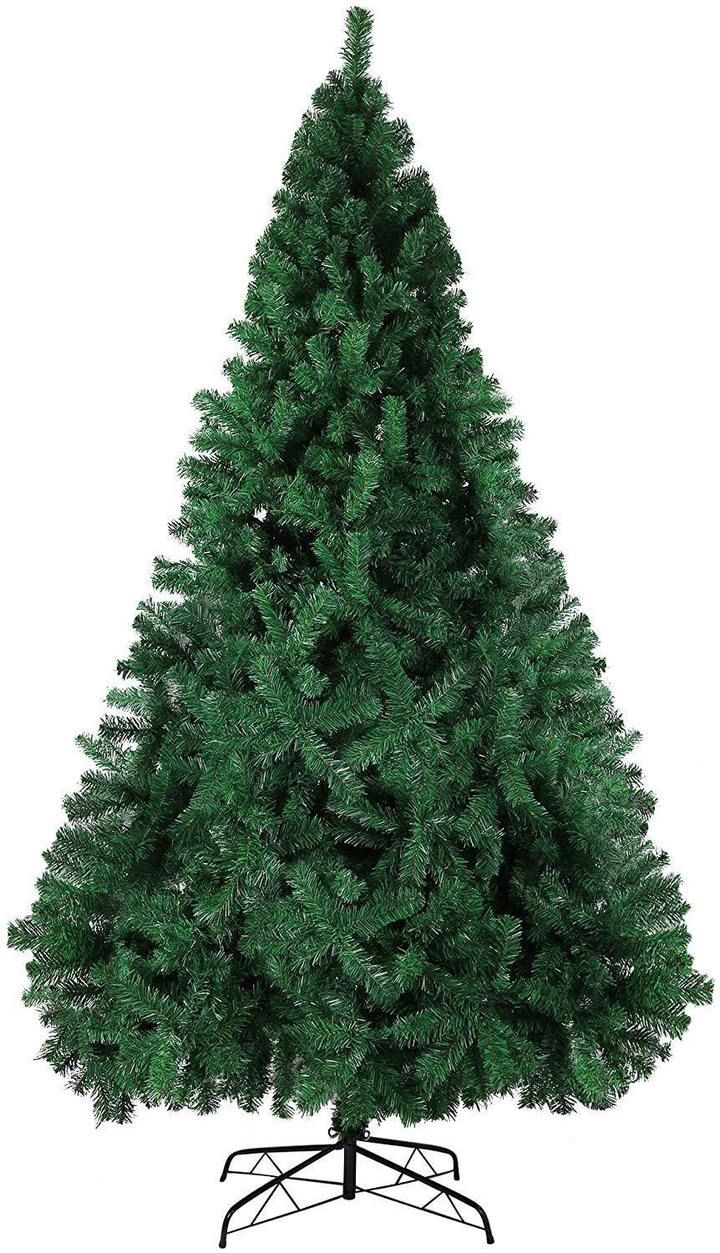 9 ft Full Christmas Pine Tree – Realistic PVC Design with Metal Stand, Perfect Holiday Decor for Home & Office 2024