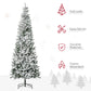 9ft Slim Snow-Flocked Pine Christmas Tree with Realistic Branches and 1084 Tips for Holiday Decor 2024