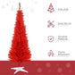 5 ft Slim Pencil Christmas Tree – Lush Artificial Decor in Red, Perfect for Holiday Spaces 2024