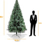 8 ft Realistic Pine Artificial Christmas Tree with 460 Tips & Metal Stand, Ideal Holiday Decor with Gold Accents for Christmas 2024