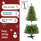 4ft Pre-Lit Norwood Spruce Christmas Tree with 100 Warm White LED Lights - Realistic Indoor Holiday Decor for Home 2024