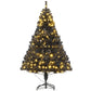 6 ft Pre-Lit Black Christmas Tree – Realistic Holiday Decor with 250 LED Lights, Perfect for Christmas 2024