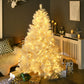 6 ft Pre-Lit White Christmas Tree – 220 Warm LED Lights with Auto Open Design, Perfect Holiday Decor for Christmas 2024