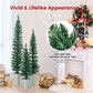 3 PCS Slim Pencil Artificial Christmas Tree Set – Lifelike Holiday Decor for Small Spaces, Perfect for Christmas 2024