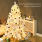 6 ft Pre-Lit White Christmas Tree – 220 Warm LED Lights with Auto Open Design, Perfect Holiday Decor for Christmas 2024