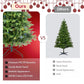 6.5 ft Pre-Lit Evergreen Christmas Tree with 450 Bi-Colour LED Lights – Durable Holiday Decor for Home & Office 2024